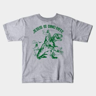 jesus dino mite Kids T-Shirt